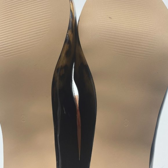 FSJ Leopard Printed Flats Pumps Pointed Toe Slip - Picture 8 of 9